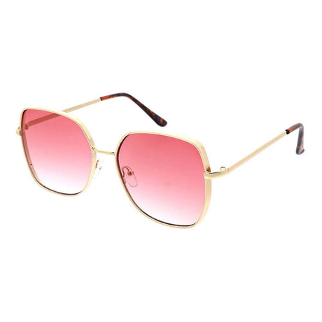 Unisex Metal Glasses Large Square Thick Frame - Assorted