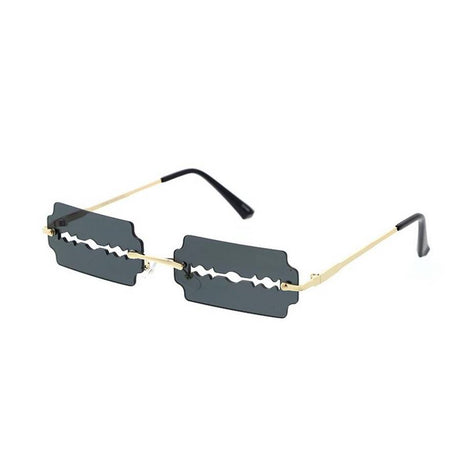 Unisex Metal Small Rimless Razor Blade Novelty Frame - Assorted