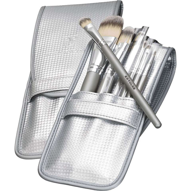 KRYOLAN Makeup Brush 7 Pc Set in Silver Pouch