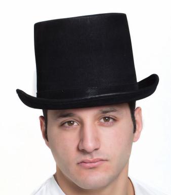 Leatherlike Top Hat Black