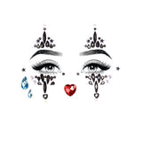 Harlequin Clown Face Jewels Stickers