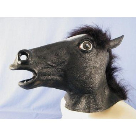Black Horse animal Latex Mask