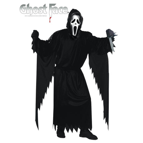 Ghost Face SCREAM Costume with Mask - adult - One Size - Black