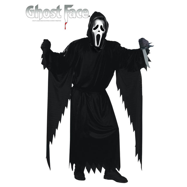 Ghost Face SCREAM Costume with Mask - adult - One Size - Black