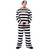 Adult  JAILBIRD Convict - O.S. - Black/White
