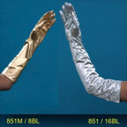 Metallic Nylon Glove 16BL Silver