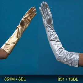 Metallic Nylon Glove 16BL Silver