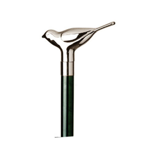 Bird Brass Cane  Silver