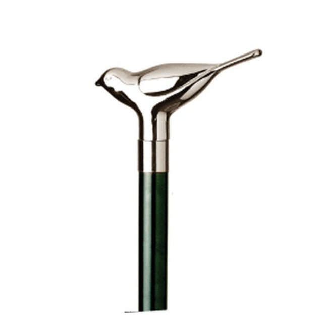 Bird Brass Cane  Silver