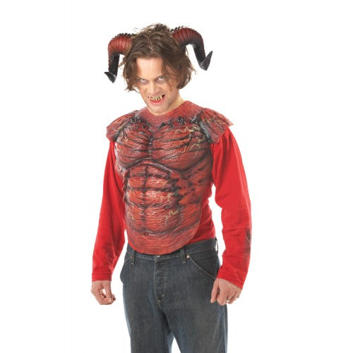 Demon HORNS with TEETH - Red/Black