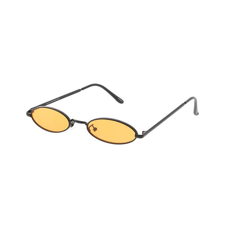 Unisex Metal Retro 90s Small Oval Frame w/ Color Lens-Assorted