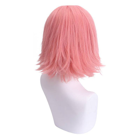 Pink flower Ninja girl cosplay short wig