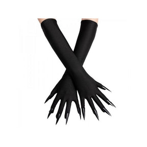 Long black Gloves with nails