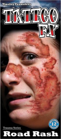 Trauma Temp Tattoo Road RASH