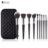 DUcare 10 pcs makeup brushes and bag