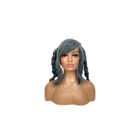 Braided grey Dangan cosplay wig