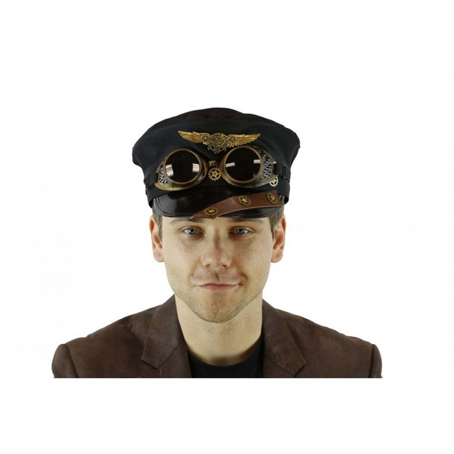 Steampunk Police Hat with Goggles