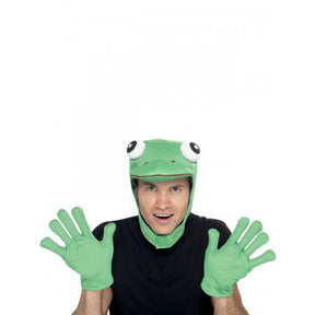 Frog Hat and gloves - Green