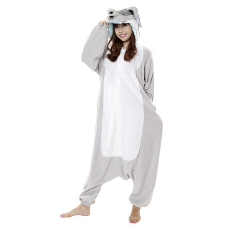 Grey Wolf Kigurumi onesie - adult