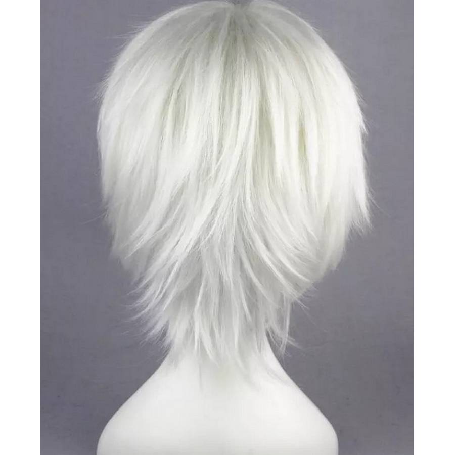 Short silvery white Cosplay Wig