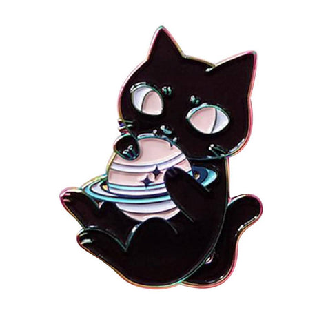 Cosmic Cat Enamel brooch