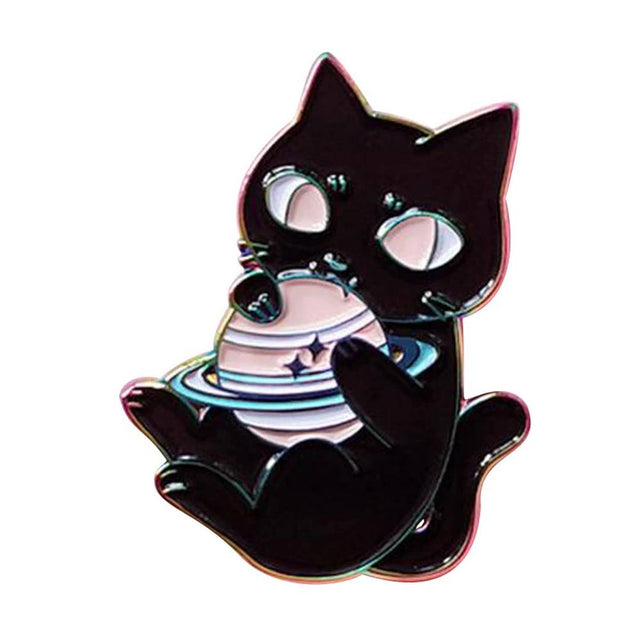 Cosmic Cat Enamel brooch