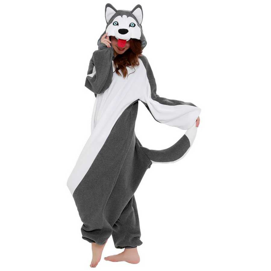 SIBERIAN HUSKY dog Kigurumi onesie- adult