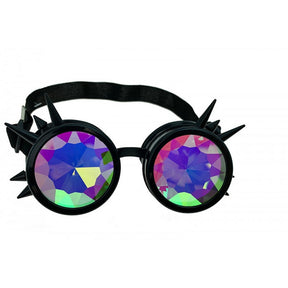 Steampunk Black Goggles With Kaleidoscope lens