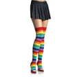 Rainbow Thigh High Stockings One Size Multicolor