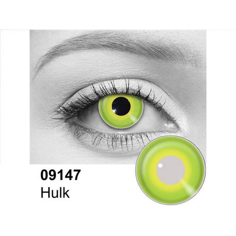 Hulk 09147 Contact Lenses Yellow/Green