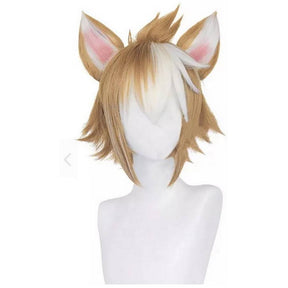 Short Impact cosplay wig with ears