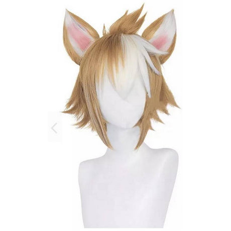 Short Impact cosplay wig with ears