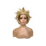 Short spike blond cosplay wig