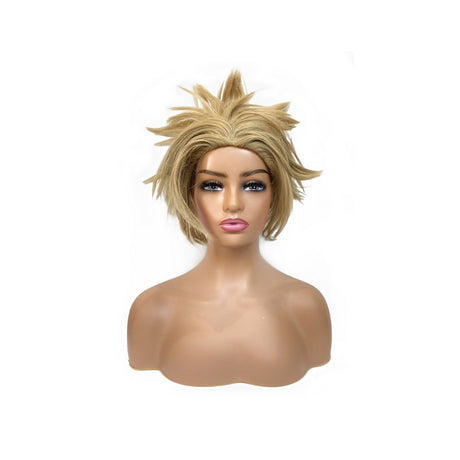 Short spike blond cosplay wig
