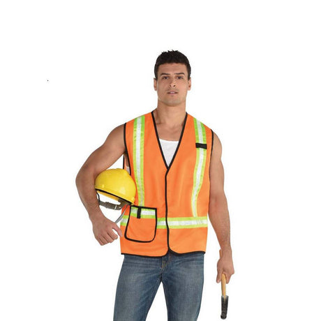 Construction Worker orange Vest
