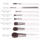 DUcare 8 pcs makeup brushes and holder