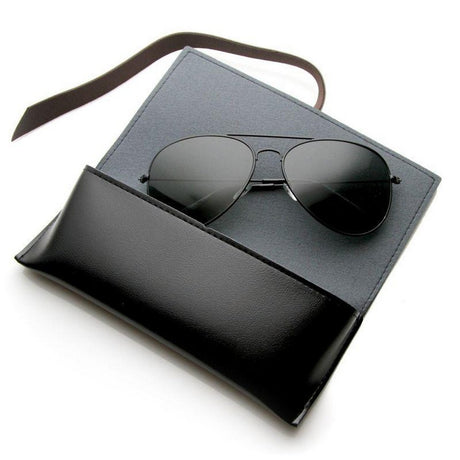 Wrap-Around Eyewear Glasses CASE - Faux Leather