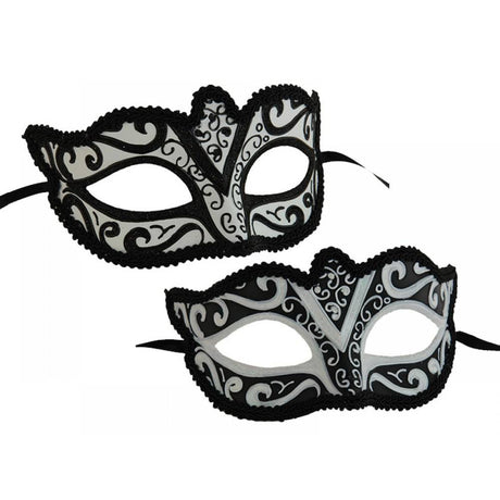 Venetian Mask Black and White - Assorted