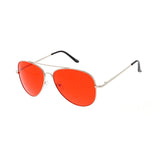 Unisex Large Metal Aviator Spring Temples sunglasses - Assorted
