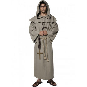 Old England Friar Tuck - Hooded robe M Grey
