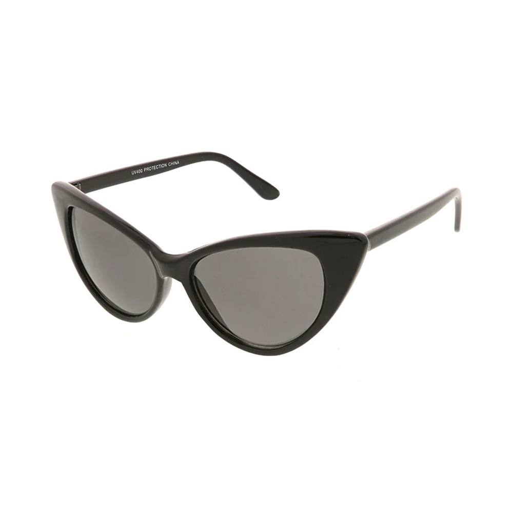 Cat Eye 498 Sunglasses Plastic Medium Classic Frame - Black