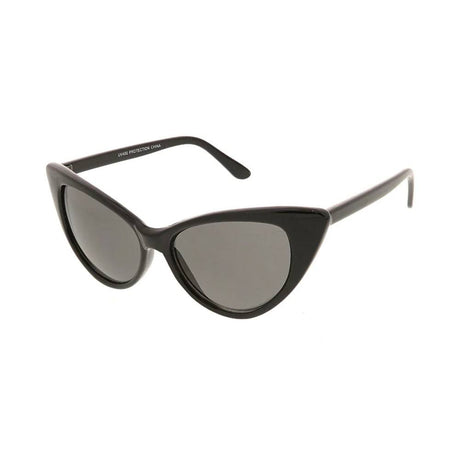 Cat Eye 498 Sunglasses Plastic Medium Classic Frame - Black