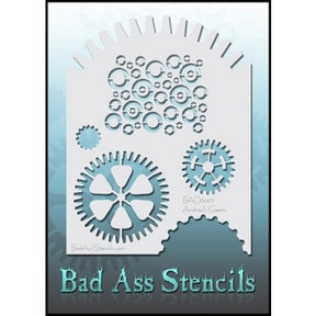 ISTENCILS 6007 Gears Bad Ass Full Size Stencils