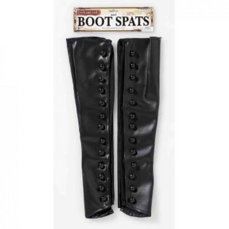 Steampunk Boot Spats Black