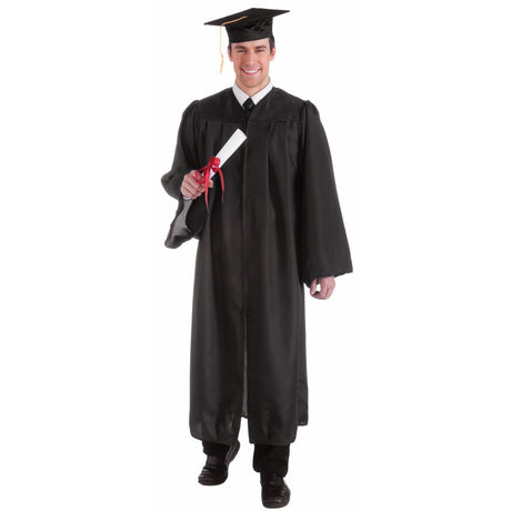 Adult Graduation ROBE- One Size- Black
