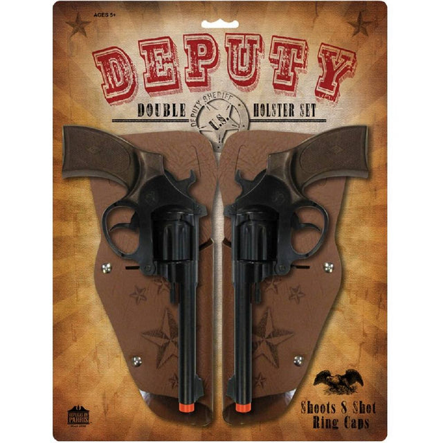 Deputy cap Gun & double Holster Set