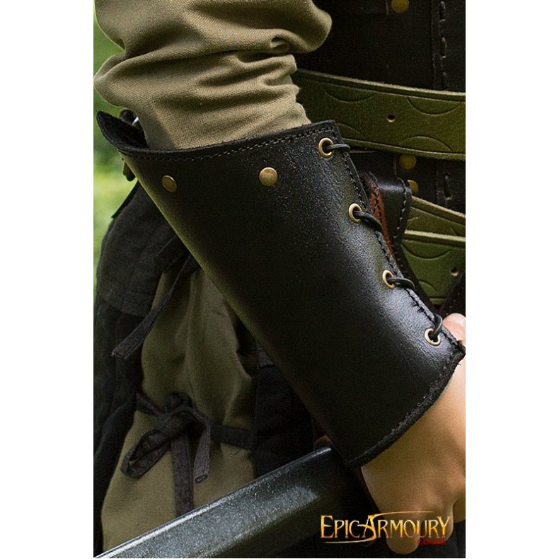 RFB Leather Bracers, Black