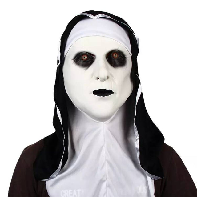 Scary Horror white Nun Mask