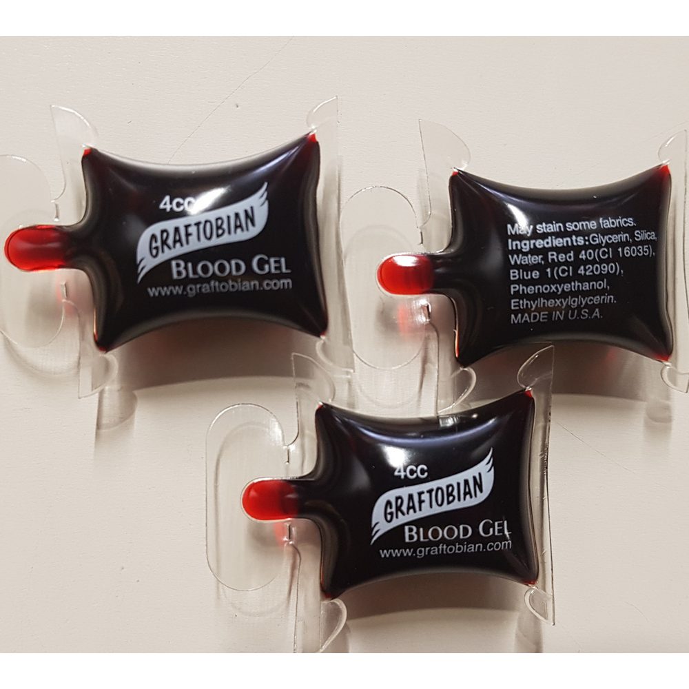 Graftobian O'blood 1 single blood gel pack - 4cc / 0.135 fl oz