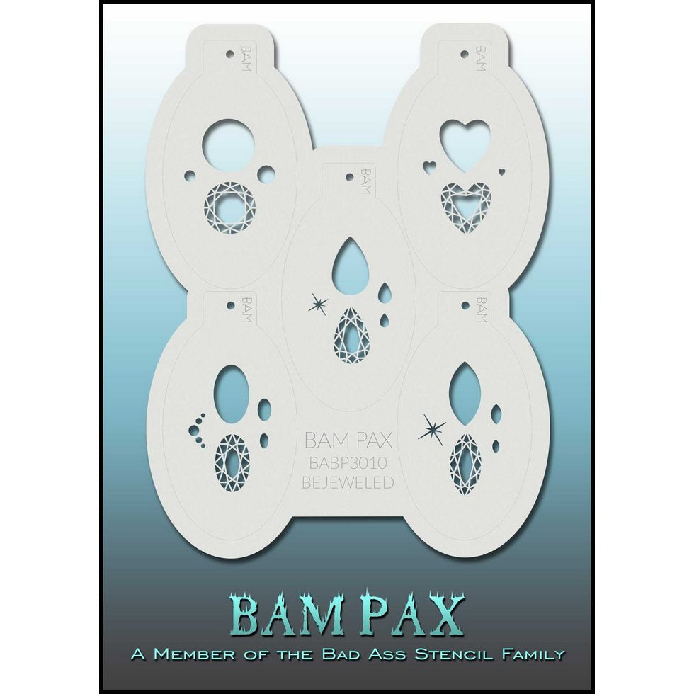 BAM-PAX BABP 3010 Bad Ass Stencil - Bejeweled
